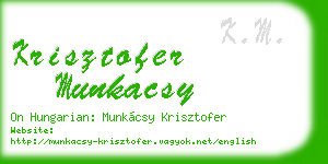 krisztofer munkacsy business card